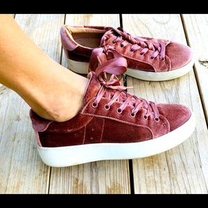 Stevemadden Velvet Ladies Rose Sneakers